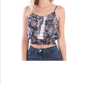 Paisley Print Crop Tank